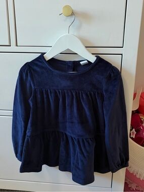 Baby Gap Dark Navy Blue Long Sleeved Soft Top Size 4
